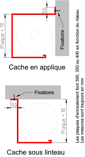 Cache acier de rideau